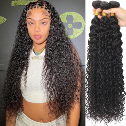 Curly 3 Bundles Brazilian Natural Black Human Hair Remy Hair 100% Human Hair Bundles 2