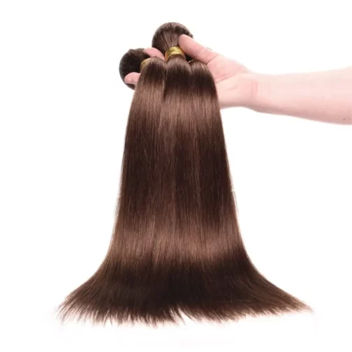 Brown Bundles Human Hair Light Brown Straight Bundles #4 Bundles Brazilian Straight Human Hair Unprocessed Brazilian Human Hair 5